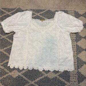 Democracy White Lace Blouse
